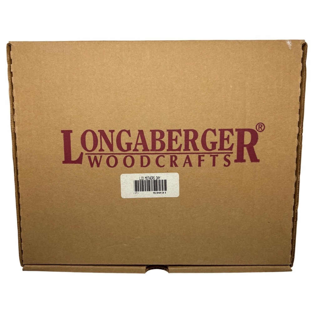 Longaberger WoodCrafts Maple Wood Basket Lid Mothers Day 53031 Natural 10.25x8.5
